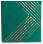 Manhattan - Dark Green Striped Lunch Paper Napkins