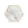 White Marble Small Paper Plates