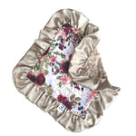 Lush Floral Fawn Cuddle Lovie and Burp Cloth Set