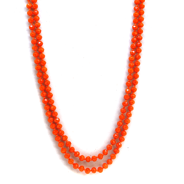 Double Wrap Beaded Necklace 60"