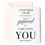 Another Year Graced, Inspirational Sentimental Birthday Card
