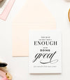 You're Doing Great Encouragement Card