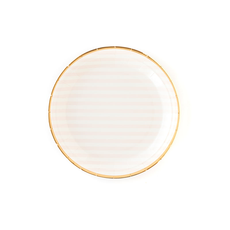 Pink Striped 9" Plates