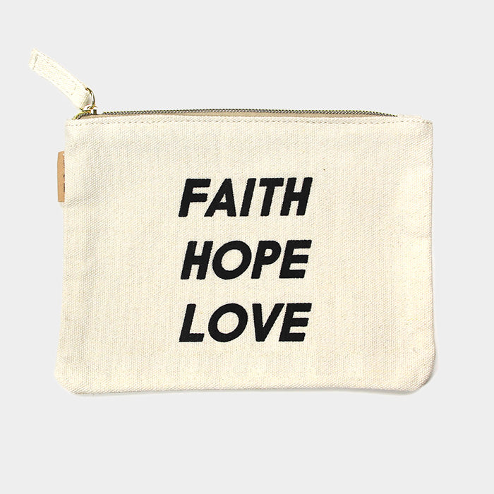 Faith Hope Love Pouch Bag