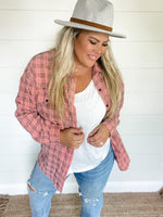 Kennedy Corduroy Button Top - Pink