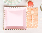 Blush Scalloped 9" Plates