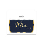 Navy and Gold Wedding Chair Signs