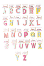 Chenille Patch Personalized Letter Stickers