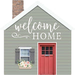 Welcome Home - House Shaped Wood Sign
