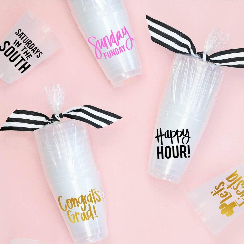 Let's Party Frosted Shatterproof Cups