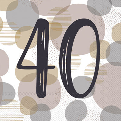 Milestone 40 Cocktail Napkin