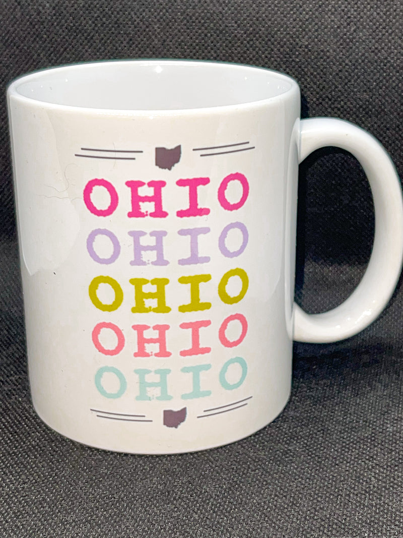 Ohio Colorful State Ceramic Mug