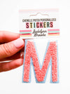 Chenille Patch Personalized Letter Stickers