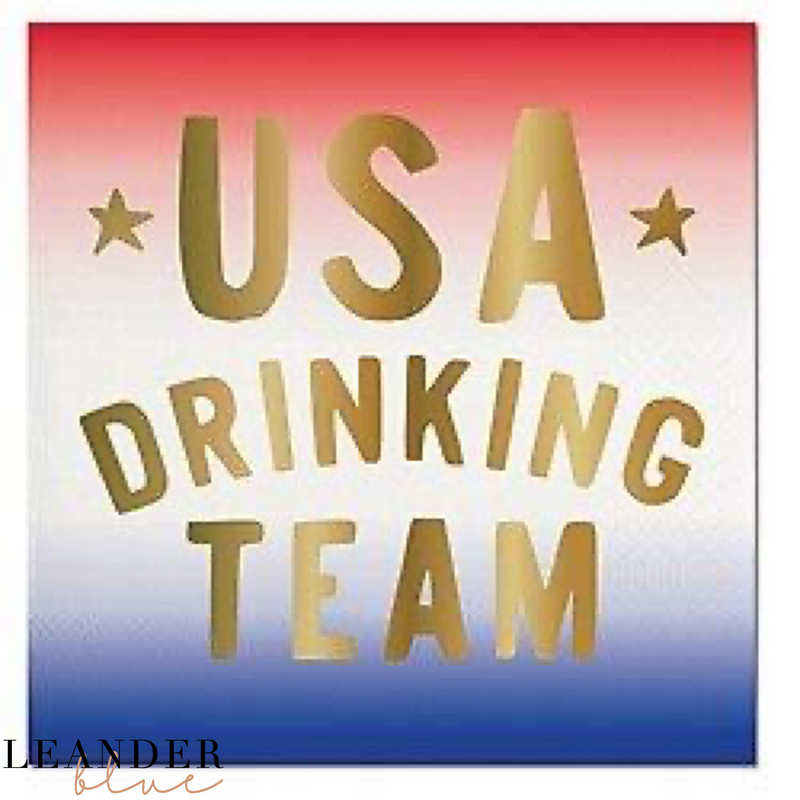 USA Drinking Team Cocktail Napkins