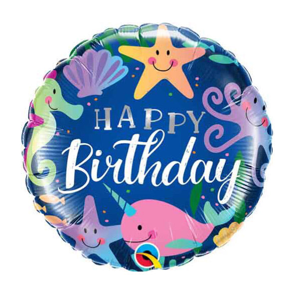 Happy Birthday Under the Sea Foil Balloon