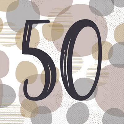 Milestone 50 Cocktail Napkin
