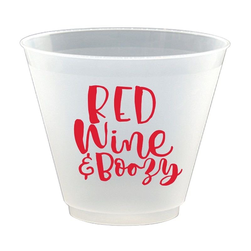 Red, Wine, & Boozy - Wine Party Cups