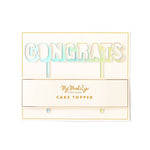 Congrats Holographic Cake Topper