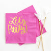 Let's Party Pink Cocktail Napkins