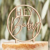 Hey Baby Shower Wooden Cake Topper