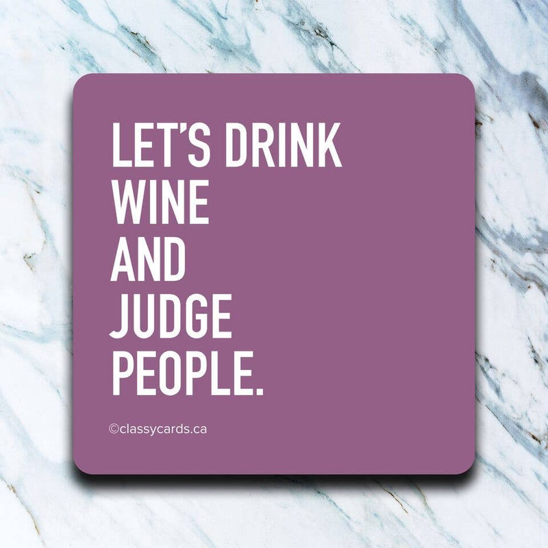 Drink Wine Judge People Coaster
