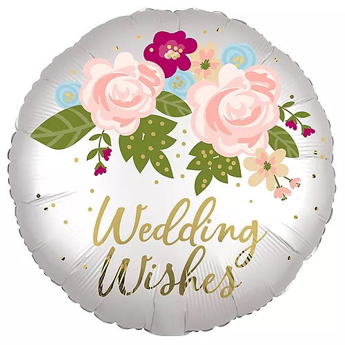 Floral Wedding Wishes Balloon