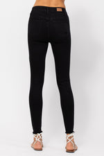 Ruby - High Waisted Black Destroyed Skinny Jeans