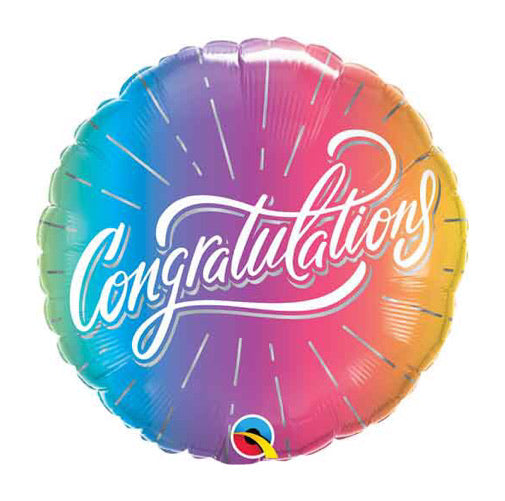 Congratulations Ombre Foil Balloon