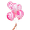 Pink and White Marble Party Balloons